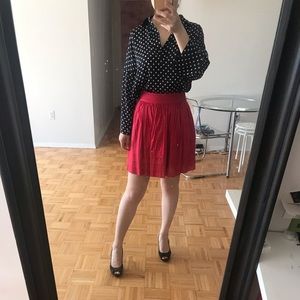 Zara basic Top and banana republic red dress